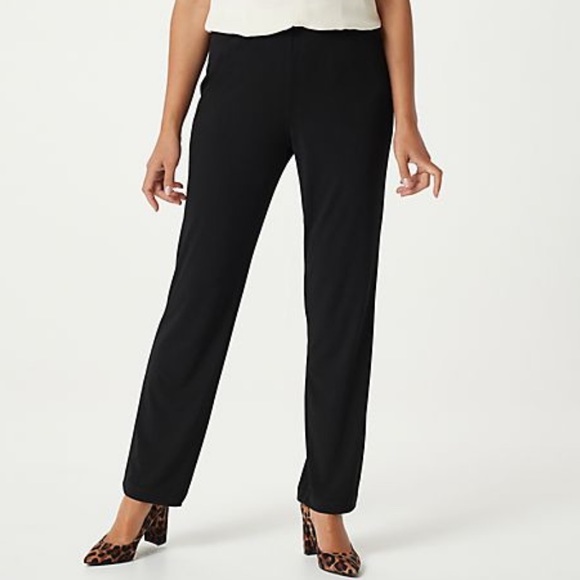 Susan Graver liquid knit straight leg pants NWOT - Picture 2 of 8